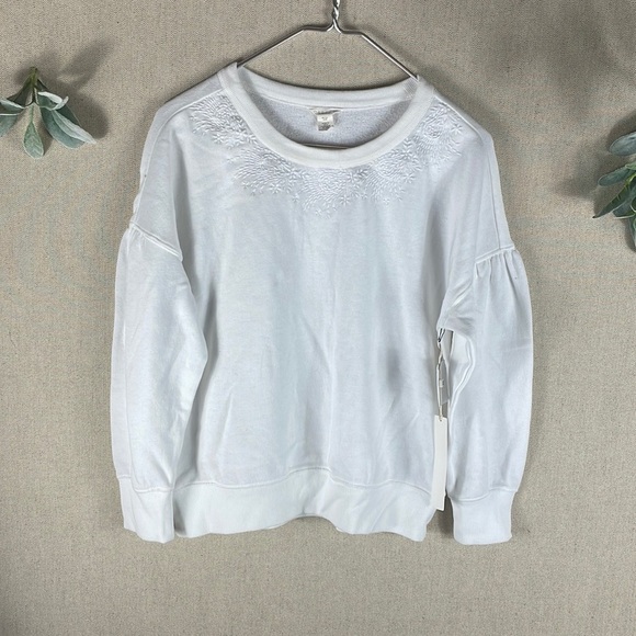 Caslon Tops - Caslon > New with Tags White Sweatshirt XXS Petite
